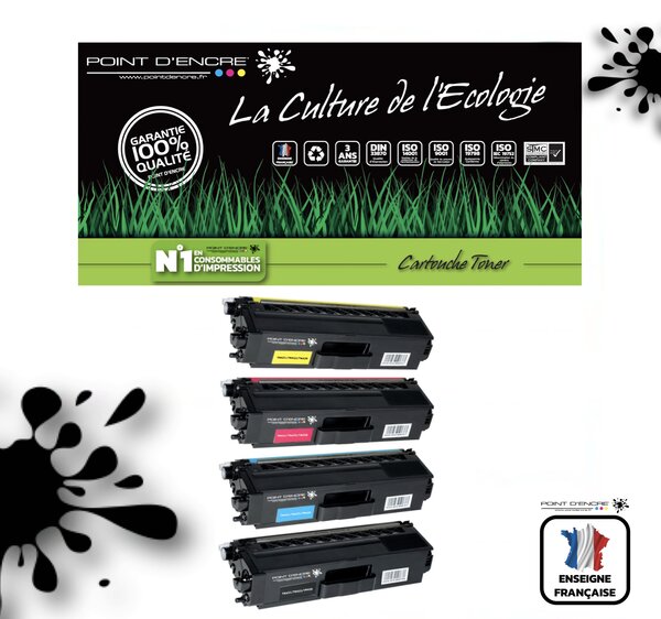 TN421 / TN423 / TN426 - 4 Cartouches BK/C/M/Y/ - Grande capacité