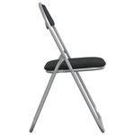 vidaXL Chaise pliante 8 pc Simili cuir Noir et gris 48 x 43 5 x 81 cm