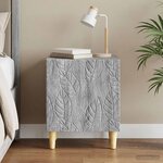 vidaXL Table de chevet Sonoma gris 43 x 34 5 x 50 cm Bois d'ingénierie