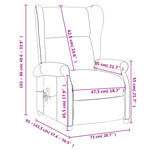 vidaXL Fauteuil de massage Taupe Tissu