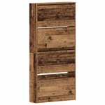 vidaXL Cabinet à chaussures avec porte Bois ancien 80 x 21 x 163 5 cm