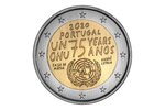 Pièce de monnaie 2 euro commémorative Portugal 2020 – ONU