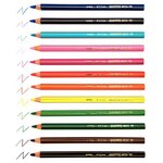 Étui de 12 crayons de couleur triangulaires GIOTTTO MEGA TRI