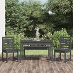 vidaXL Ensemble à manger de jardin 4 Pièces gris bois massif de pin