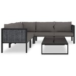Salon de jardin meuble d'extérieur ensemble de mobilier 6 pièces avec coussins résine tressée anthracite 02_0016852