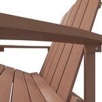 vidaXL Chaise Adirondack de jardin PEHD marron