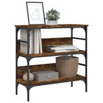 vidaXL Table console chêne fumé 75x32x75 cm bois d'ingénierie