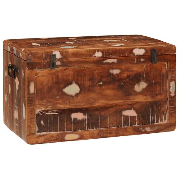 vidaXL Boîte de Rangement Multicolore bois de récupération massif