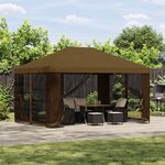 vidaXL Abri de jardin avec parois 4 × 3 m Taupe Polyester et Acier