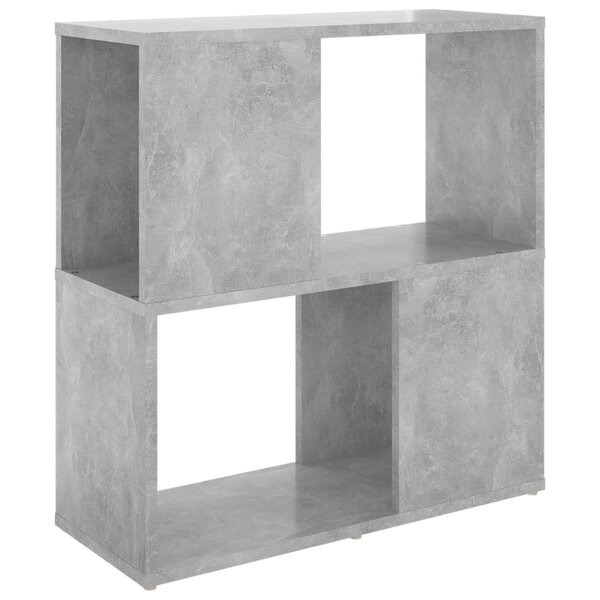 vidaXL Bibliothèque Gris béton 60x24x63 cm bois d'ingénierie