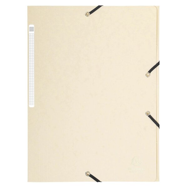 Chemise À Élastiques Maxi Capacity Carte Lustrée 425gm2 - A4 - Ivoire - X 25 - Exacompta