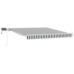 vidaXL Auvent manuel rétractable avec LED anthracite blanc 300x250 cm