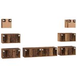 vidaXL Ensemble meuble TV 8 Pièces Bois Ancien Bois d'ingénierie