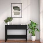 vidaXL Table console noir 100x35x76 5 cm bois d'ingénierie