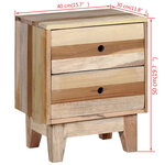 vidaXL Table de chevet Bois de récupération massif