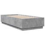 vidaXL Cadre de lit sans matelas gris béton 100x200 cm
