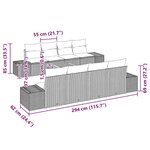 vidaXL Ensemble de canapé de jardin 9 Pièces Beige Poly rotin