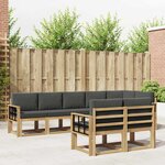 vidaXL Ensemble de canapés d'extérieur 8 Pièces Blanc et anthracite