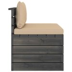 Vidaxl salon palette de jardin 2 pièces avec coussins bois de pin massif