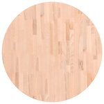 vidaXL Dessus de table Ø80x2 5 cm rond bois massif de hêtre