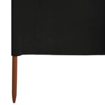 vidaXL Paravent 5 panneaux Tissu 600 x 160 cm Noir