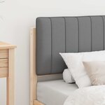 vidaXL Cadre de lit avec tête de lit rembourrée Gris clair 80 x 200 cm