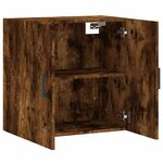 vidaXL Armoire murale chêne fumé 60x31x60 cm bois d'ingénierie