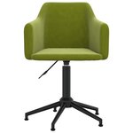 Vidaxl chaises pivotantes à manger lot de 2 vert clair velours