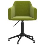 vidaXL Chaises pivotantes à manger lot de 2 vert clair velours