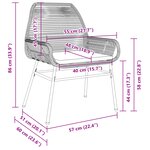 vidaXL Ensemble de salle à manger de jardin 5 pièces avec coussins Marron Poly Rattan