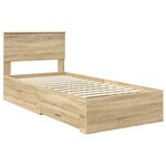 vidaXL Cadre de lit Chêne Sonoma 90 x 190 cm Bois d'ingénierie