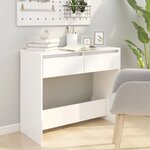 vidaXL Table console Blanc 89x41x76 5 cm Acier