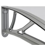 vidaXL Auvent de porte Gris et transparent 80x75 cm Polycarbonate