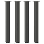 vidaXL Pieds de table de bar 4 pièces Anthracite 90-92 cm Acier