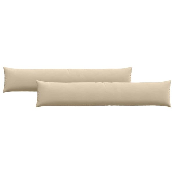 vidaXL Coussins de canapé 2 Pièces Crème 200 x 40 cm tissu