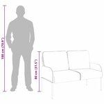 vidaXL Canapés avec coussin 110cm Noir Contreplaqué