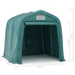 vidaXL Tente de garage PVC 2 4x2 4 m Vert