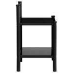 vidaXL Table de chevet Noir 45x34 5x60 5 cm Métal et verre