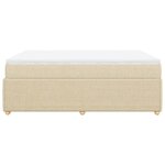 vidaXL Sommier à lattes de lit avec matelas Crème 140x190 cm Tissu