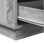 vidaXL Cabinet de chevet avec LED grise Sonoma 39x34.5x65 cm en bois d'ingénierie