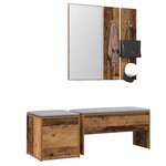 vidaXL Ensemble de meubles de couloir vieux bois bois d'ingénierie