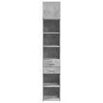 vidaXL Armoire de rangement mince gris béton 40x42 5x225 cm