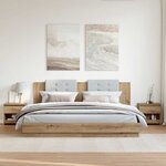 vidaXL Tables de chevet 2 Pièces chêne artisanal 40x30x39 cm