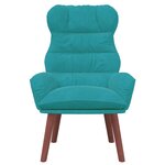 vidaXL Fauteuil relaxant en velours turquoise