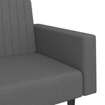 vidaXL Canapé-lit à 2 places gris foncé velours
