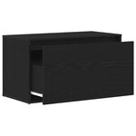 Banc Hall vidaXL Noir Chêne 80x40x45 cm en bois d'ingénierie