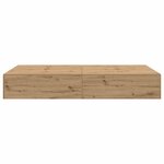 vidaXL Cadre de lit avec stockage chêne artisanal 200 x 120 x 31 5 cm