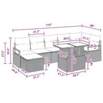 vidaXL Ensemble de canapé de jardin 8 Pièces Marron Poly rotin