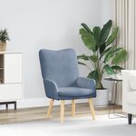 Chaise Relaxante vidaXL en Tissu Cordon Bleu