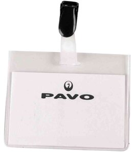 Pack de 25 Badges avec Clip 60 x 90 mm Transparent PAVO